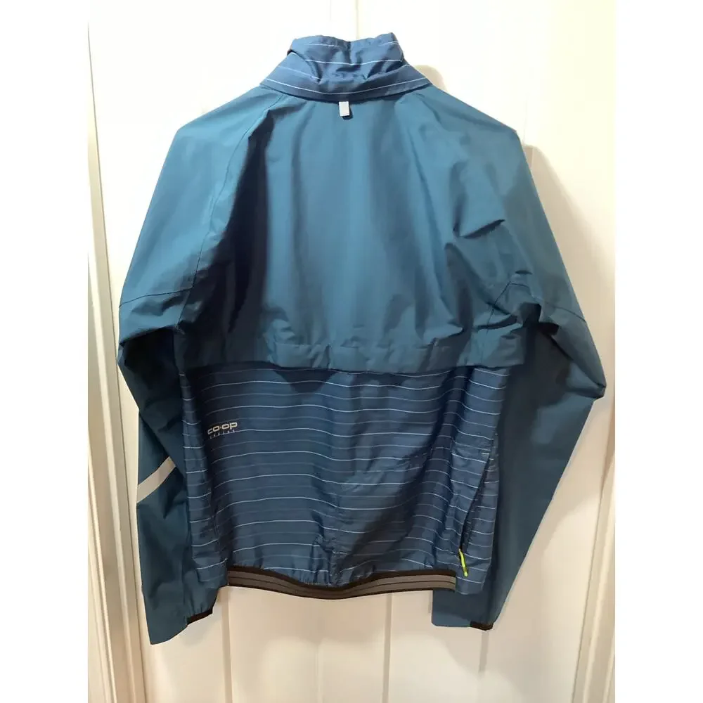 Rei‎ Co-Op Men's Convertible Cycling Wind Breaker Jacket Hiking Blue Size Small